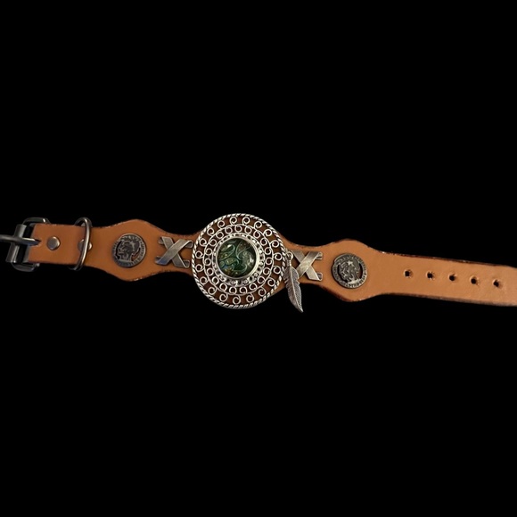 LEATHER SNAP BUTTON ADJUSTABLE BRACELET With free snap button - Picture 5 of 6